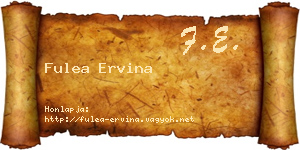Fulea Ervina névjegykártya